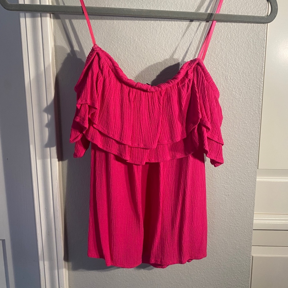 strapless pink xs blouse